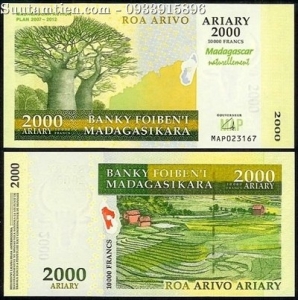 Madagascar 2000 ariary 2007 ( Tiền kỷ niệm )