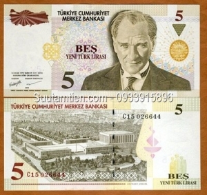 Thổ Nhĩ Kỳ - Turkey 5 lire 2005