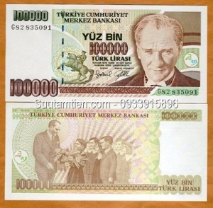 Thổ Nhĩ Kỳ - Turkey 100,000 Lira 1997 UNC