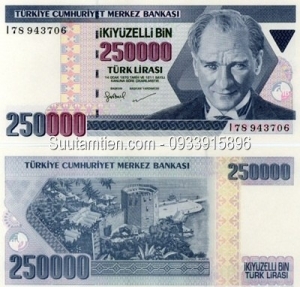 Thổ Nhĩ Kỳ - Turkey 250000 Lira 1997
