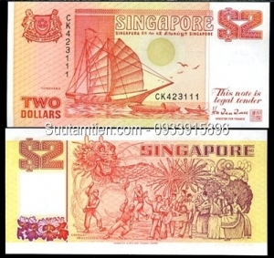 Singapore 2 Dollar 1990