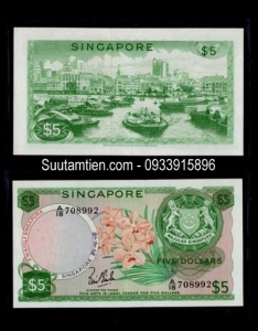 Singapore 5 Dollar 1967