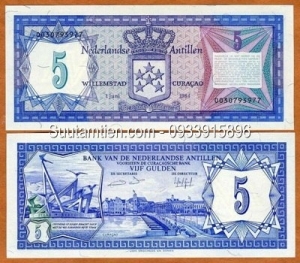 Hà Lan - Netherlands Antilles 5 Gulden 1984
