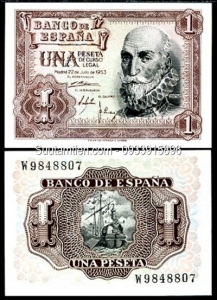 Tây Ban Nha - Spain 1 pesetas 1953