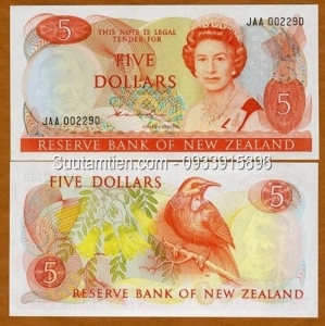 New Zealand 5 Dollar 1981