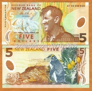 New Zealand 5 dollar 2006 polymer