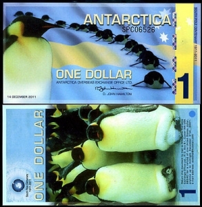 Antarctica 1 Banknote, 2011 unc