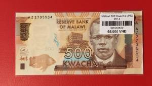 Malawi 500 kwacha UNC 2014