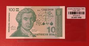 Criatia 100 dinara 1991 UNC