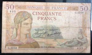 Pháp 50 Francs 1936 F
