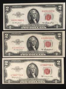 2 đô 1953 AUNC+
