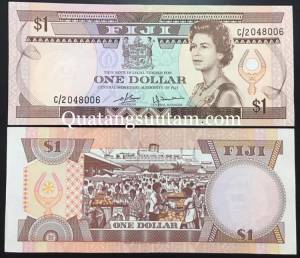 Fiji 1 Dollar AUNC UNC 1980