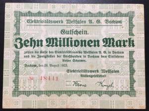 Germany Đức 10.000.000 Mark 1923 VF - Mẫu 1