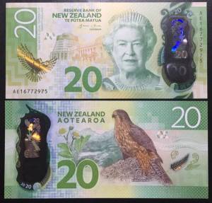 New Zealand 10 Dollars 2015 2016 UNC Polymer