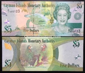 Cayman Islands 5 Dollars UNC 2010