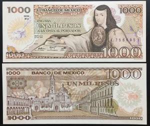 Mexico 1000 Pesos UNC 1985