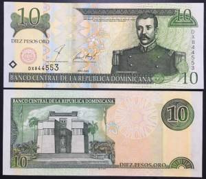 Dominica 10 Pesos UNC 2001
