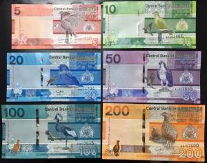 Bộ tiền Gambia  5 10 20 50 100 200 Dalasis UNC NEW 2019