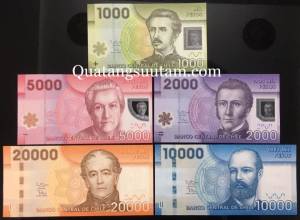 Bộ tiền Chile Set 5 tờ UNC 2009-2013