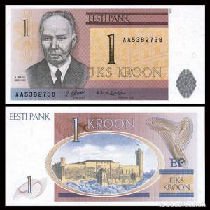 Estonia 1 Krooni AUNC 1992