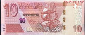 Zimbabwe 10 Dollars UNC 2020 NEW