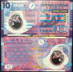 Hongkong 10 Dollars polumer UNC 2007