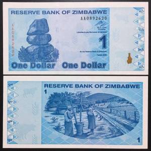 Zimbabwe 1 Dollars UNC 2009