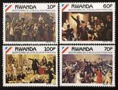 EB199-RWANDA-MNH-REVOLUTION-FRANCE-ART-PAINTING