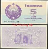 Uzeberkistan-5-Sum-UNC-1992
