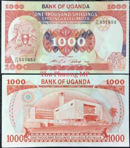 Uganda 1000 Shillings UNC 1986