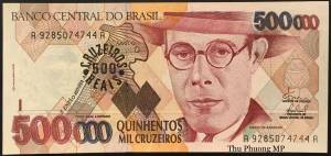 Brazil 500,000 Cruzeiros UNC 1993