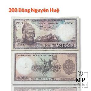 Tiền Xưa Hình Ông Nguyễn Huệ Mệnh Gía 200 Đồng Phát Hành Năm 1966 Bóng Chìm Tướng