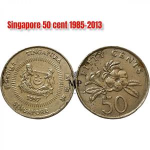 Đồng xu Singapore 50 cent 1985-2013