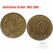 Đồng xu South Korea 10 Won 1983-2006