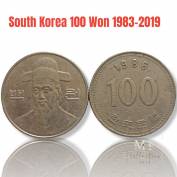 Đồng xu South Korea 100 Won 1983-2019