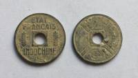 Xu Cổ Xưa Đông Dương 1/4 Cent Năm 1941-1944 [Tiền Cổ Xưa Sưu Tầm]