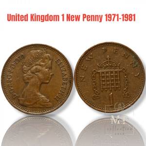 Đồng xu United Kingdom 1 New Penny 1971-1981