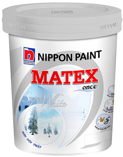 Sơn NIPPON MATEX siêu trắng nội thất 18L