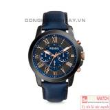 Fossil Grant Chronograph Black and Blue Dial Men's FS5061