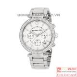 Michael Kors Parker Silver Dial Stainless Steel Chronograph Ladies MK5353