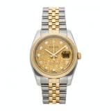 Rolex Champagne Diamonds Yellow Gold And Stainless Steel Datejust 116233 Replica