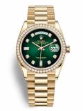 Rolex Day-Date Mặt Số Ombre Xanh Lá 128348RBR