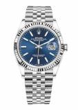 Rolex Datejust Blue Dial Diamond Bezel Watch 126234-0017