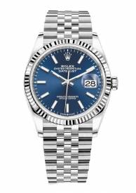 Rolex Datejust Blue Dial Diamond Bezel Watch 126234-0017