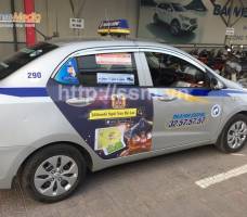 360mobi quảng cáo trên taxi Thành Công Hà Nội