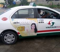 Mega quảng cáo trên taxi Vinasun tại Cà Mau