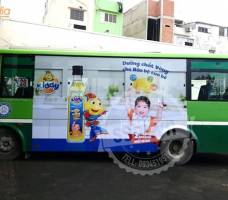 Dầu ăn Kiddy quảng cáo trên xe bus TP HCM