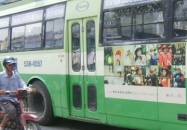 Quảng cáo trên xe buýt tràn kính tại thành phố Hồ Chí Minh