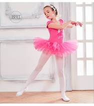 Váy múa hồng đậm in hình múa ballet