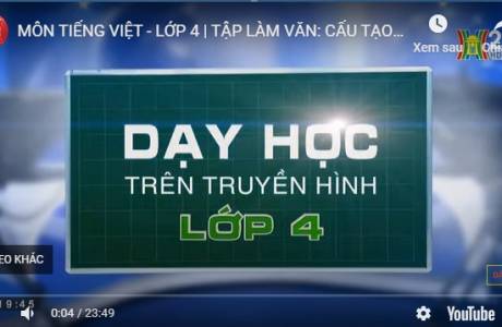 Bài dạy trên truyền hình Ngày 04/4/2020 - Tiếng Việt - Lớp 4
